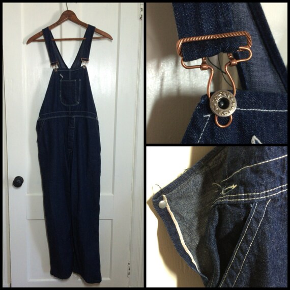 collector Antique 1920s 1930s Indigo Blue bib Over