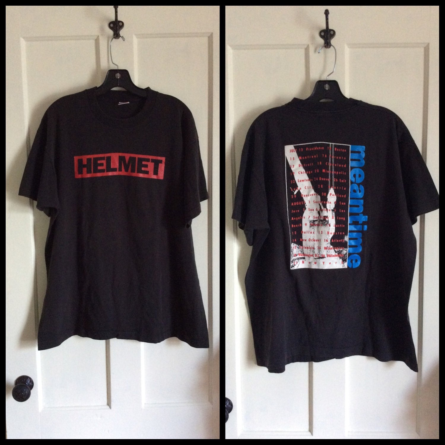 Vintage Helmet 1992 Meantime Tour Rock Band T-shirt Size XL Vintage Helmet 1992 Meantime Tour Rock Band T-shirt Size XL