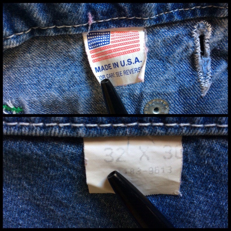 Vintage 1970s Big Smith Denim Carpenter Overalls size 32 x 30 made in USA