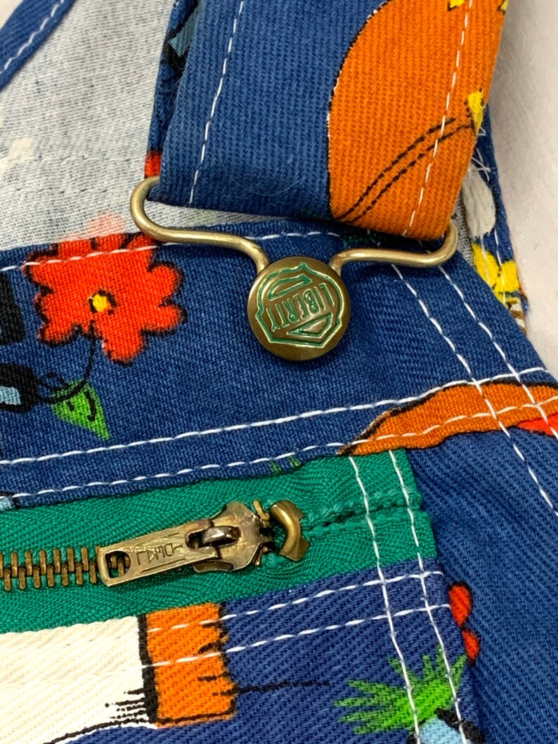 1970s Hee Haw novelty print denim carpenter overalls size Etsy