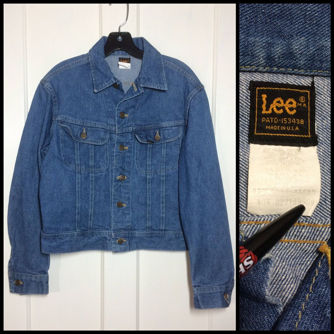 1970s Lee 2 Pocket Denim Jean Jacket Size 40-R M Light Wash - Etsy