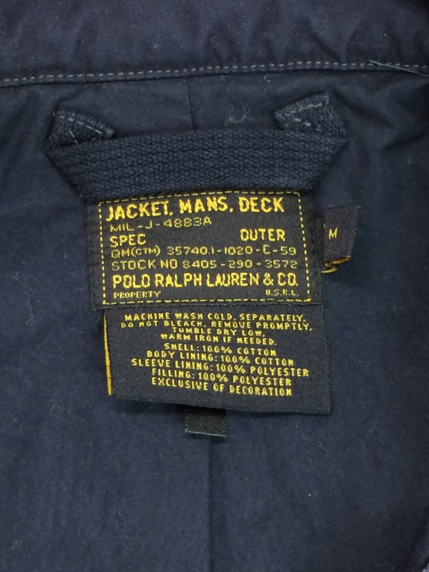 1940s repro RRL Ralph Lauren WW2 USN deck style jacket size medium ...