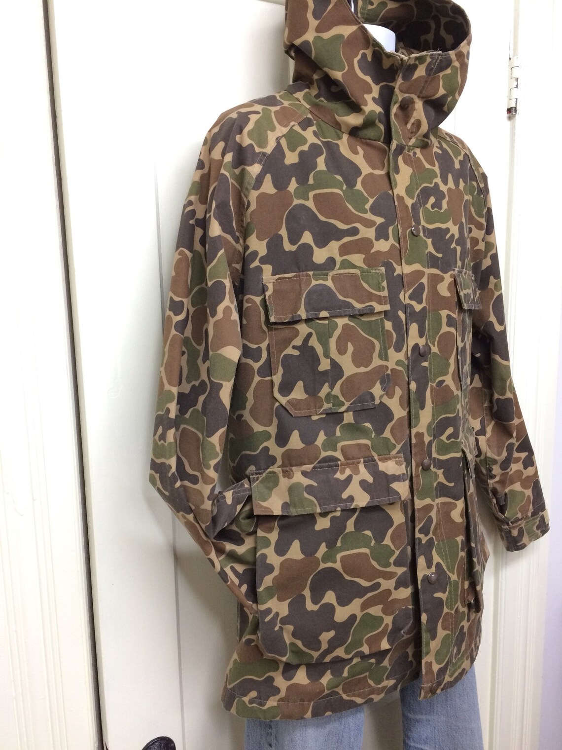 1990s Woolrich Camouflage Mountain Parka Size Large 65/35 Made - Etsy