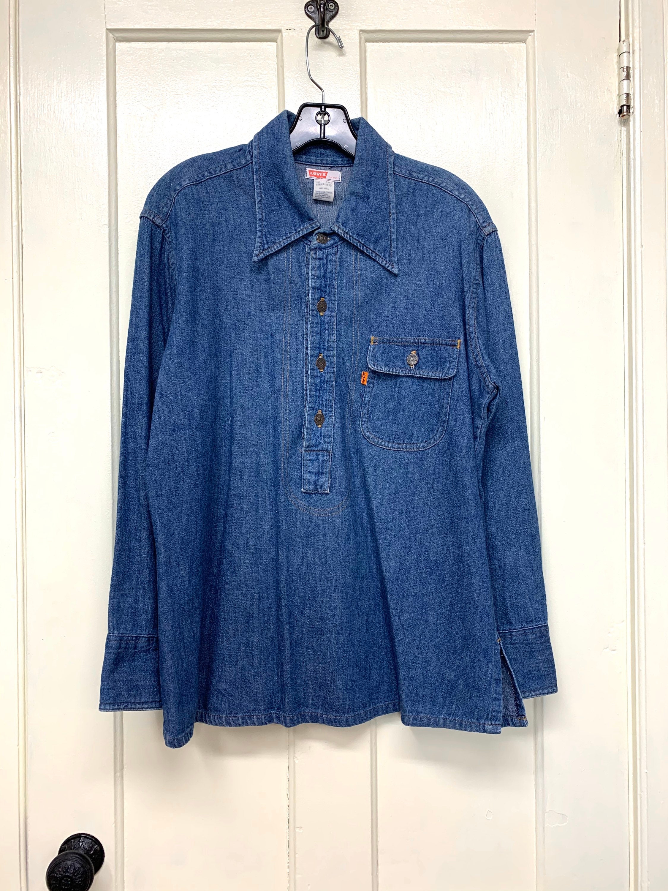 denim pullover shirt