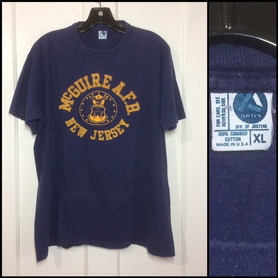 1970s McGuire AFB New Jersey t-shirt size XL 21.5x26 dark blue | Etsy