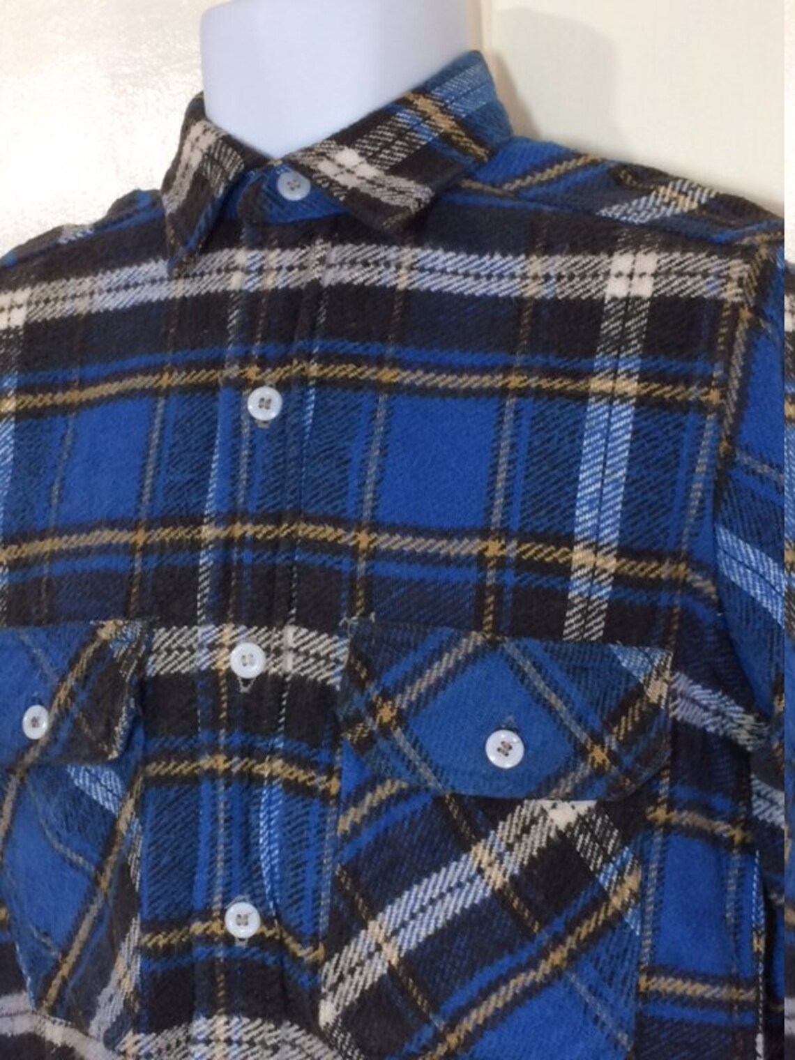 1950s King Kole Heavy Cotton Flannel Plaid Shirt Looks Size | Etsy