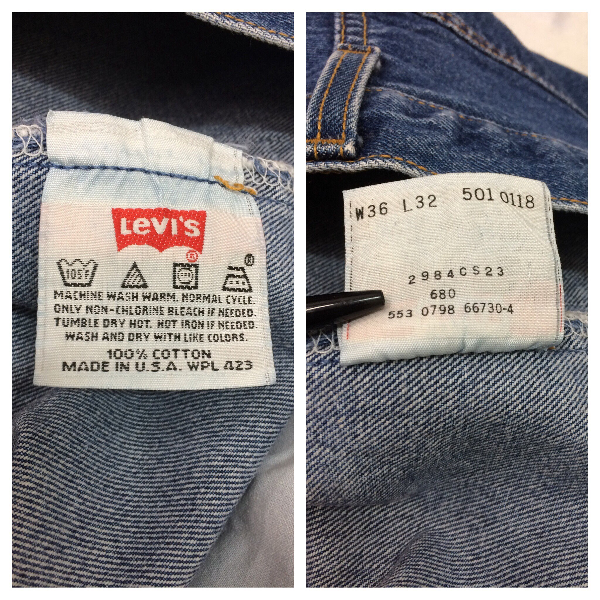 levis 501 36 x 32