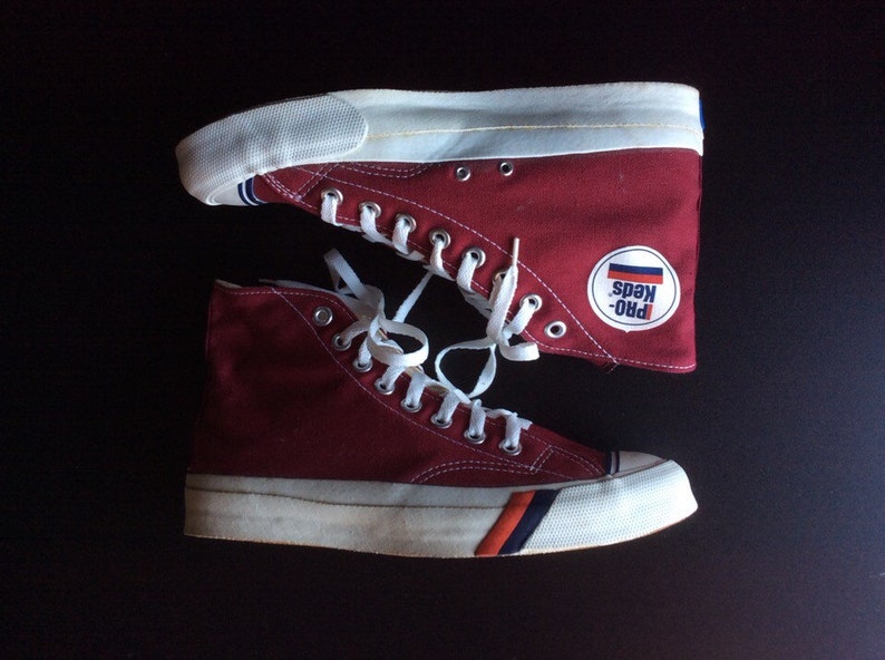 Deadstock 1960s Pro Keds Canvas Shoes Hi Top Sneakers size 7 Etsy