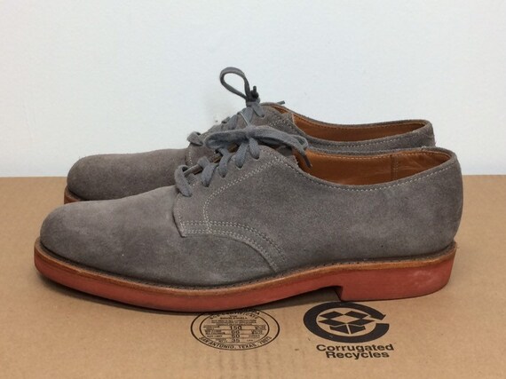 Vintage Gray Suede Leather Oxford Shoes Walk-over Made in USA - Etsy