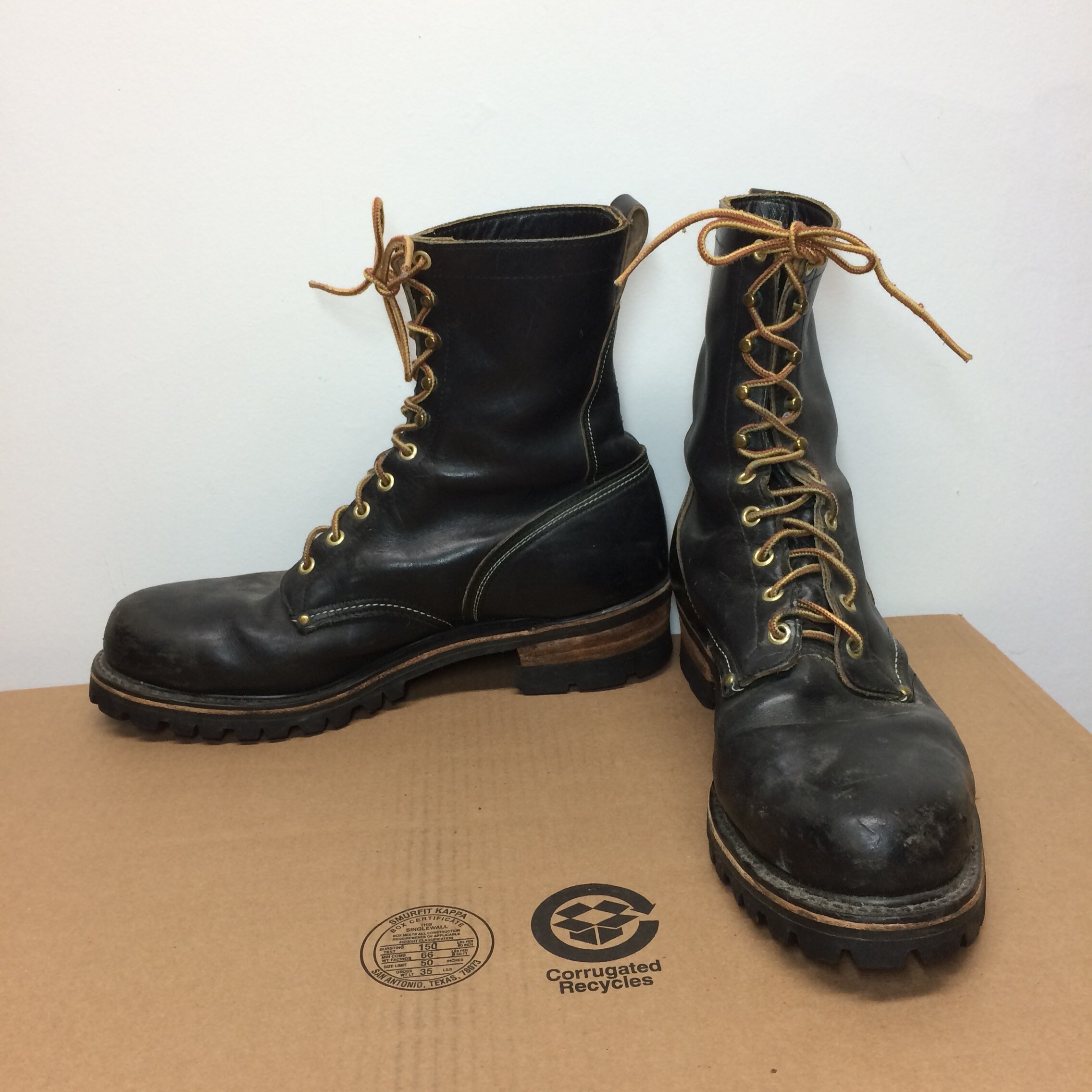 vintage logger boots
