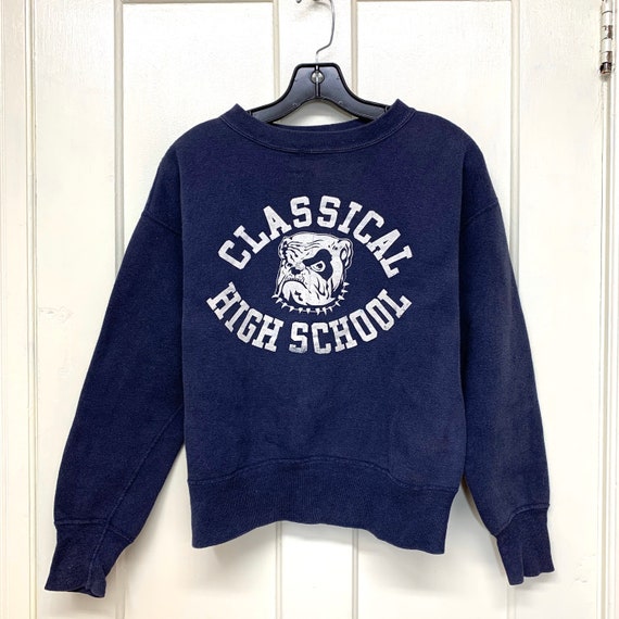 1950s 1960s Classical High School Bulldog Pullover Sweatshirt | Etsy