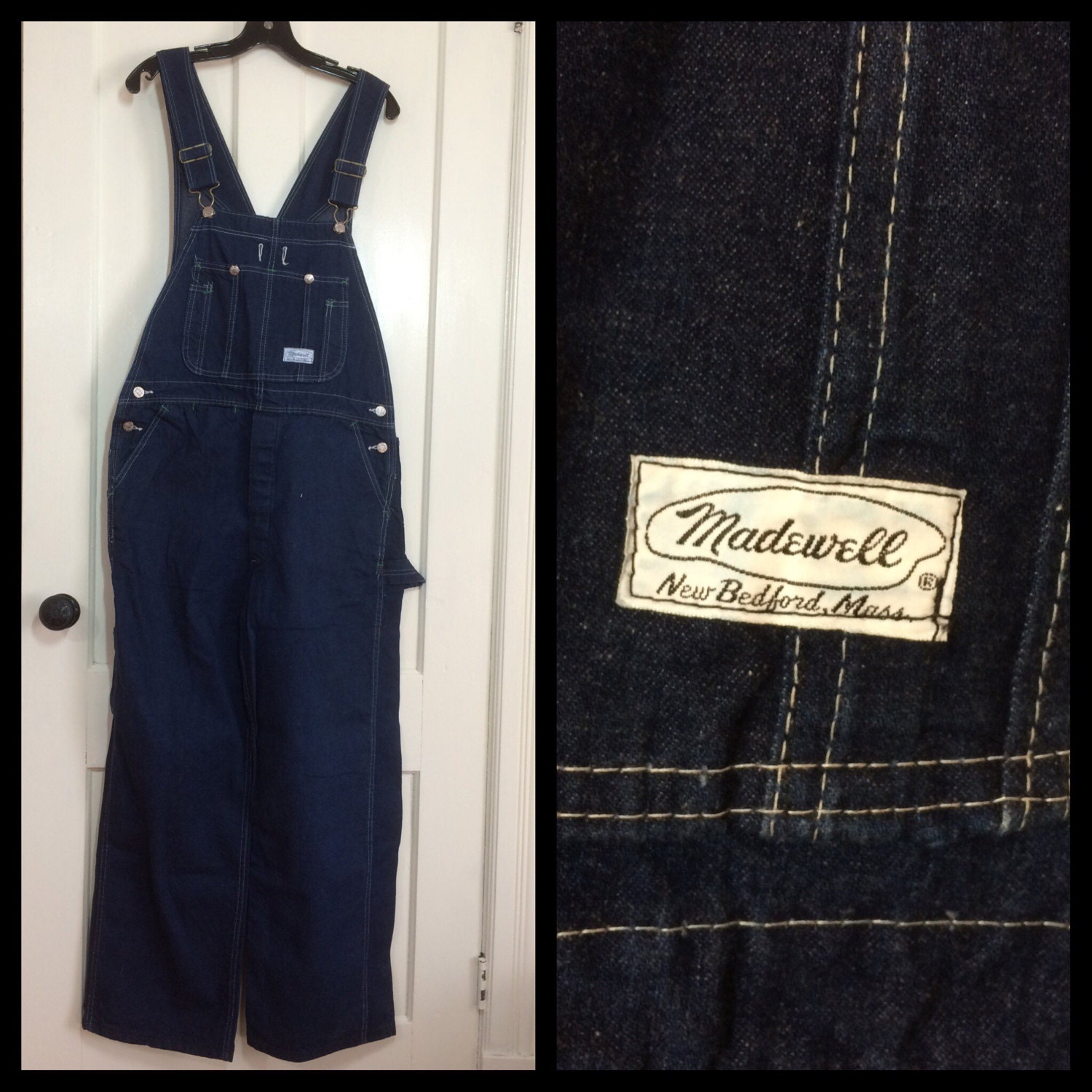 used denim overalls