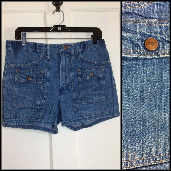 1970s Wrangler Denim Blue Jeans Bush Pants Shorts