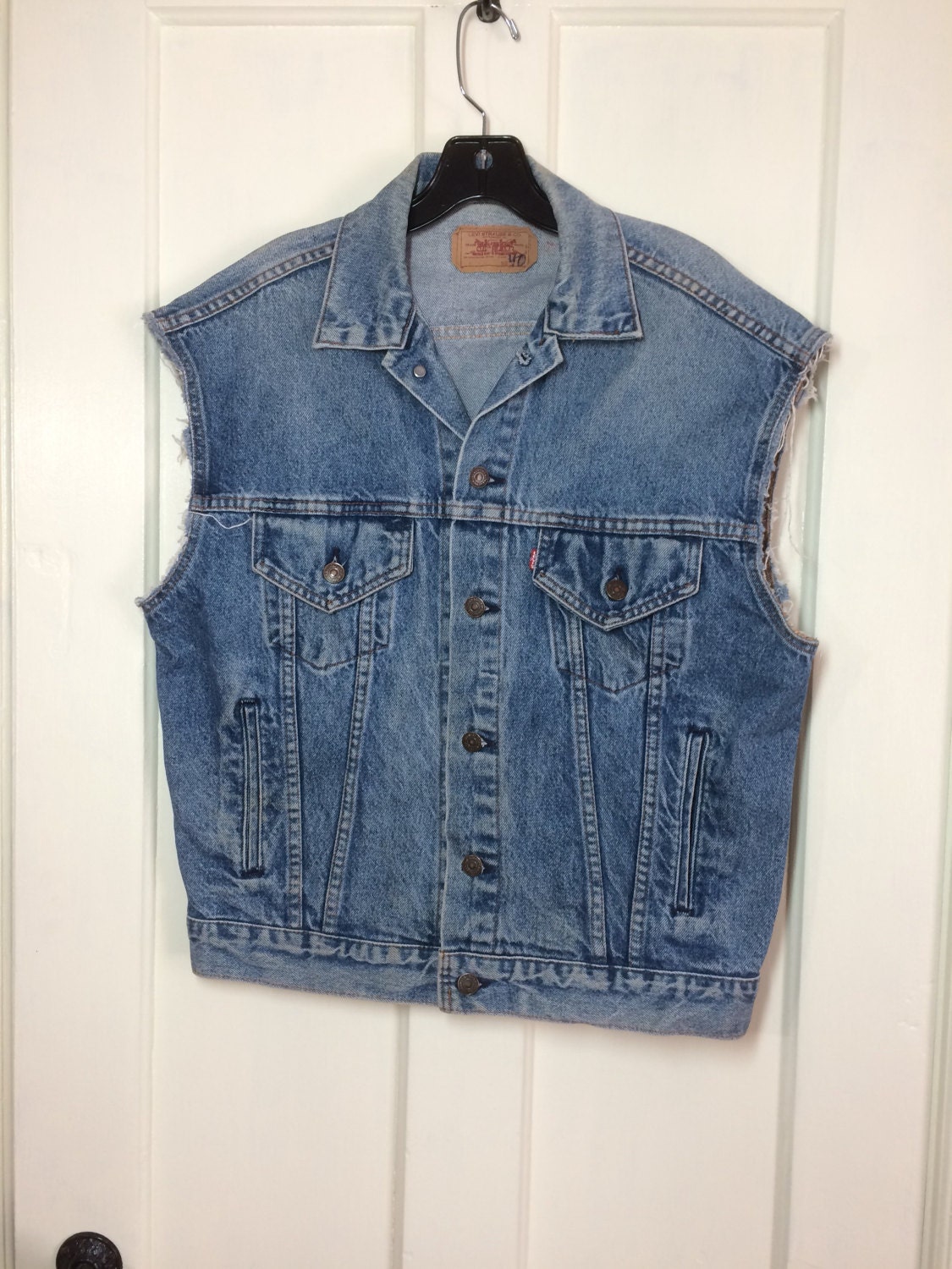 cut off jean jacket vest
