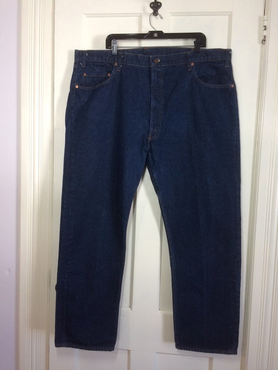 Straight Leg Blue Jeans 46X30 Measured 