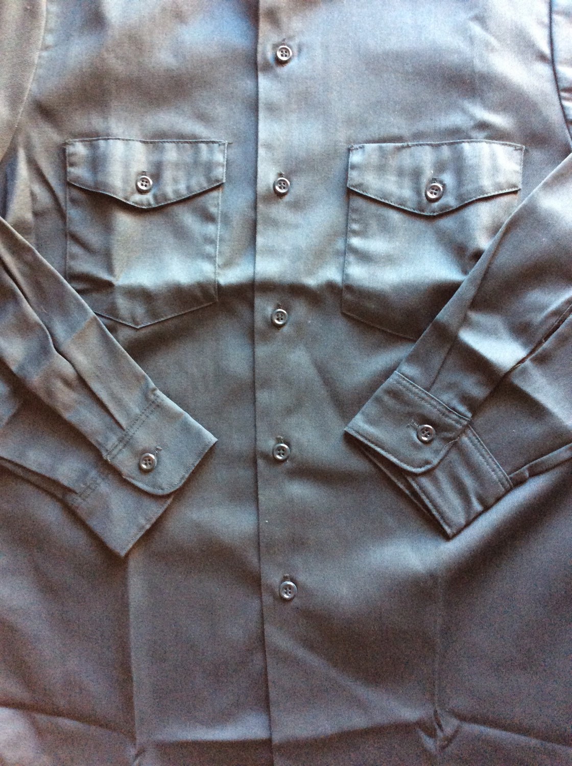 Deadstock jaren 1960 Lee Prest Chetopa Twill Work Shirt maat 15 Union Made in USA NOS Donkergroen Kleding Herenkleding Overhemden & T-shirts Oxfords & Buttondowns 