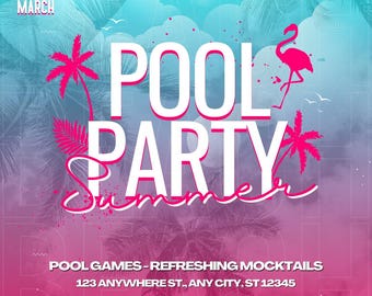 Fiesta de verano/Fiesta en la piscina/Plantilla de fiesta