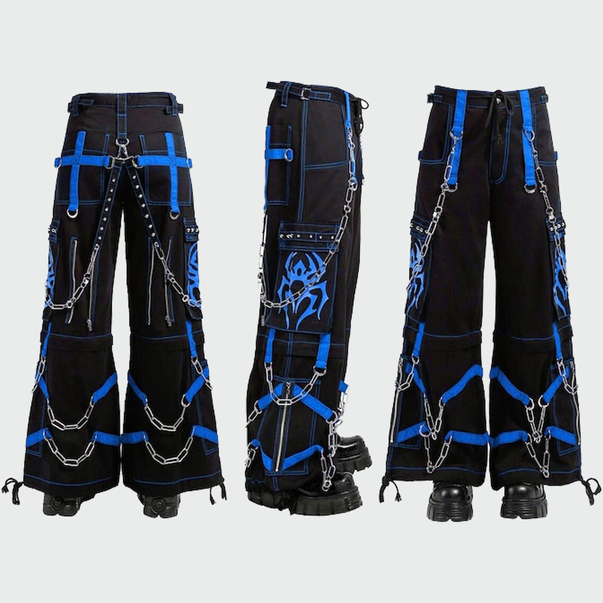 【oan】Black Blue Banding Cargo Pants Cargo Pants [Cobalt] – casingproject