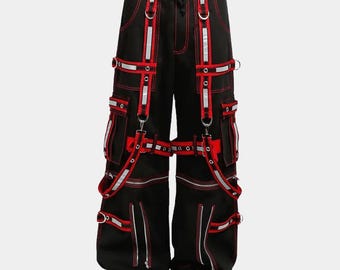 Size 31x33 Semantic Design Cargo Pants Black Bondage Pants