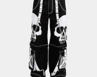 TRIPP NYC スカル ボンテージパンツ y2k BLACK×WHITE TRIPP NYC スカル ボンテージパンツ y2k BLACK×WHITE