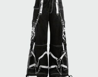 Size 31x33 Semantic Design Cargo Pants Black Bondage Pants