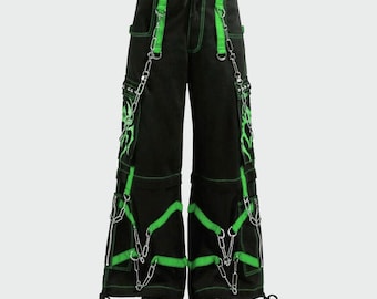 Size 31x33 Semantic Design Cargo Pants Black Bondage Pants