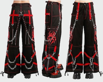 Size 31x33 Semantic Design Cargo Pants Black Bondage Pants
