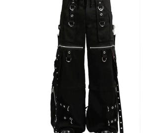 パンツ semantic design Industrial Strap Cargo Size 31x33 Semantic Design Cargo Pants Black Bondage Pants