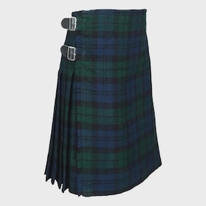 Black Watch Tartan Kilt – 8 Yard Traditional Scottish Kilt – Perfect For Highland Wedding Gift – 16oz Acrylic Kilt For Sale