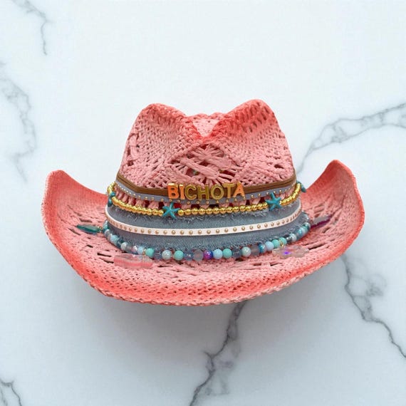 Karol G Cowgirl Hat: Custom Handmade Bandana, Western  display picture 1