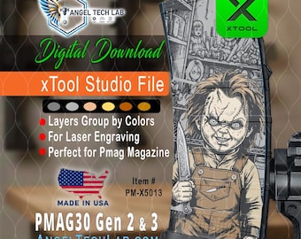xTool F1-F2 Laser Engraving File | Toy Shop Nightmare PMAG30 Design (Digital Download)