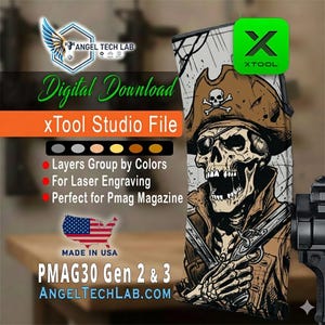 xTool F1U & F2U Dead Mens Tides | Laser Engraving File | PMAG30 Design (Digital Download)