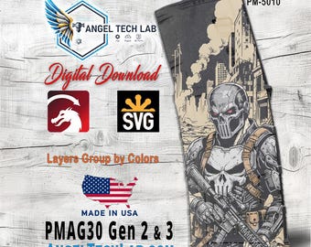 Apocalypse Enforcer Pmag30 Engraving Design SVG | LightBurn Laser File | Vector SVG Download