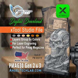 xTool F1-F2 Laser Engraving File | Death Ops Unit PMAG30 Design (Digital Download)
