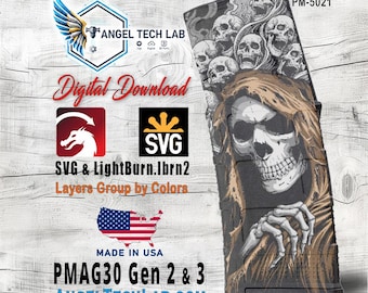 Deaths Chorus Pmag30 Engraving Design SVG | LightBurn Laser File | Vector SVG Download