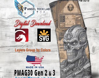 Death Ops Unit Pmag30 Engraving Design SVG | LightBurn Laser File | Vector SVG Download