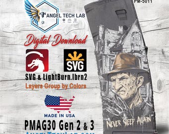 Nightmare Creature  Pmag30 Engraving Design SVG | LightBurn Laser File | Vector SVG Download