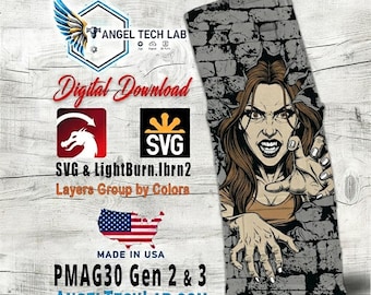 Diseño de grabado para Savage Break Pmag30 en formato SVG / Archivo láser LightBurn / Descarga vectorial SVG