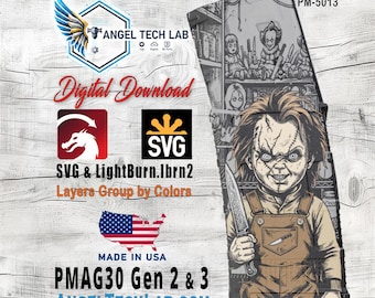 Toy Shop Nightmare Pmag30 Engraving Design SVG | LightBurn Laser File | Vector SVG Download