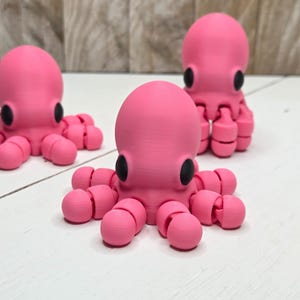 Flexi Octopus Toy: 3D Printed Articulated Fidget Desk Buddy