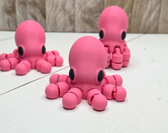 Flexi Octopus Toy: 3D Printed Articulated Fidget Desk Buddy