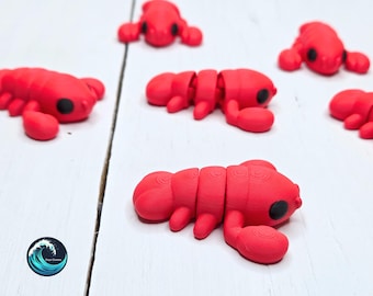 Flexi Lobster Fidget Toy: 3D Printed Articulated Crustacean