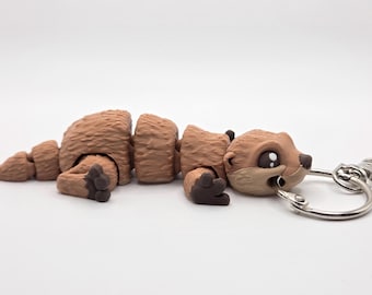 Flexi River Otter Keychain – 3D Printed Articulated Otter Charm