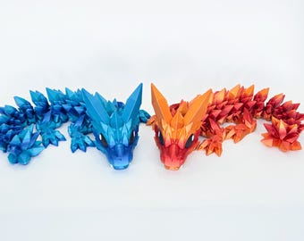 Flexi Crystal Dragon – 3D Printed Articulated Dragon Toy