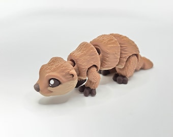 3D Printed Flexi River Otter – Articulated Toy, Fidget Otter Figurine