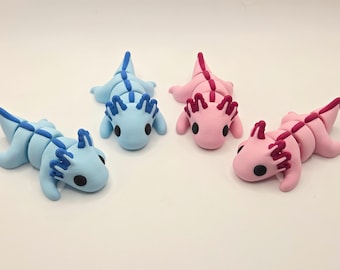 Flexi Axolotl: 3D Printed Articulated Fidget Toy