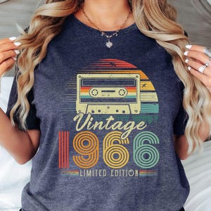 Vintage 1966 Shirt, Birthday Gift For Men, Birthday Best Friend, Sixties Shirt, Birthday Gift, Born in 1966, 1966 Birthday Sweatshirt