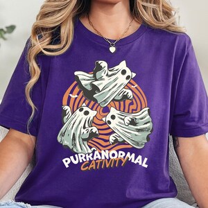 Funny Halloween Cat Shirts, Purranormal Cativity Tee, Black Cat Shirt, Cat Murder Halloween Shirt, Funny Halloween T-Shirt, Black Cats Shirt