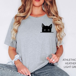 Black Cat Shirt, Cat Lover T-Shirt, Cat Lover Gift, Cat Hiding Tee, Gift For Cat Lover, Kitten Shirt, Cat Mom Gift, Cat Owner Gift
