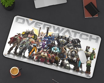 Overwatch Mouse Pad - Gaming Desk Mat Featuring Iconic Heroes from Blizzard's Overwatch